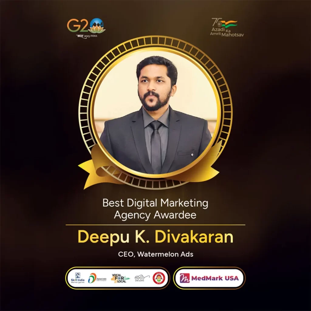 Best Digital Marketing Agency award winning company in Kerala, Thrissur - Watermelon Ads Kuriachira